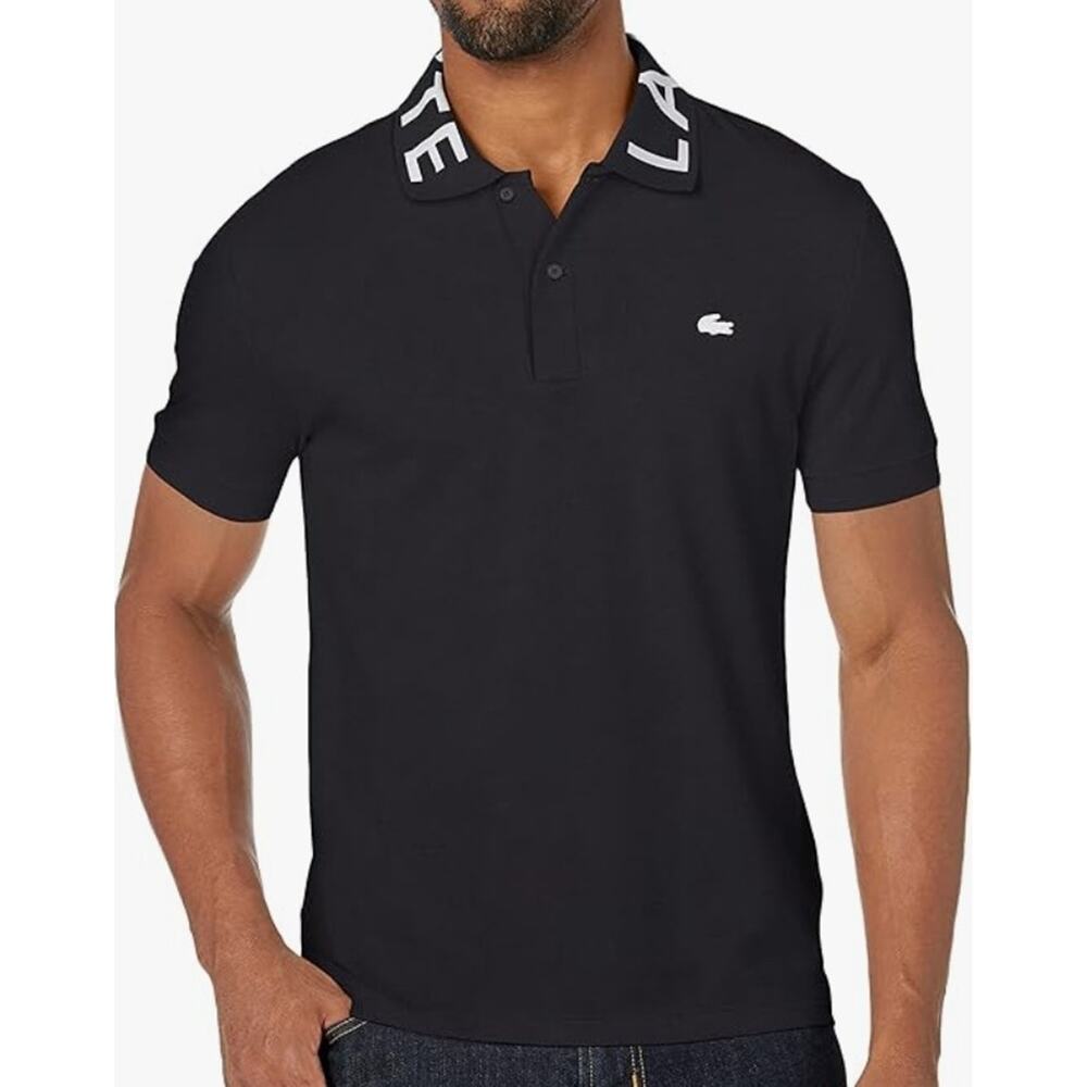 Lacoste Men's Short Sleeve Slim Fit Branded Color Polo Abysm XL